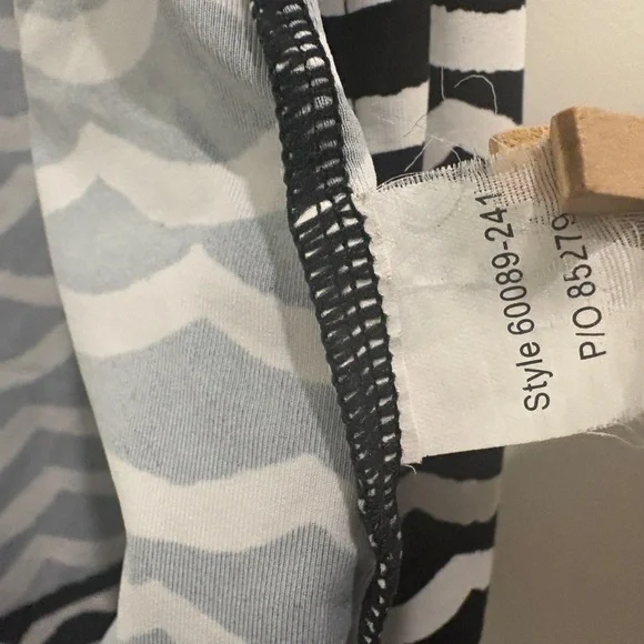 Seafolly Australia Zip Front Rash Guard Swim Vest – Tidal Wave- Size S 🌊🖤🤍 - Picture 6 of 9